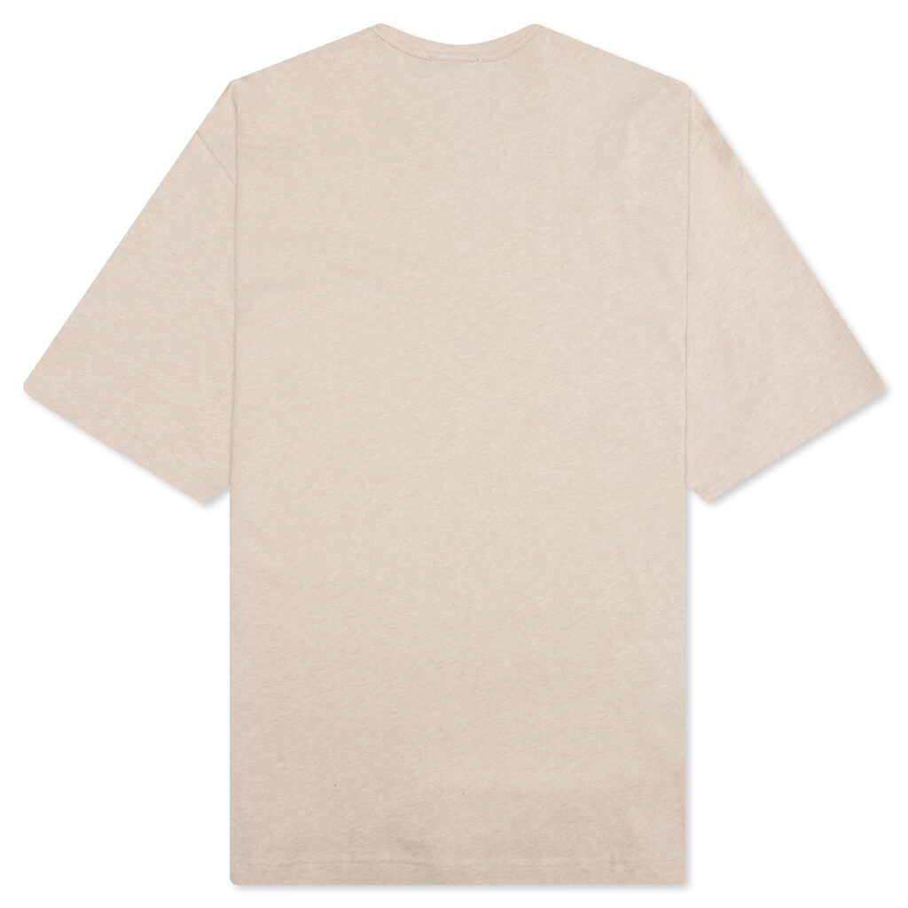 Face Logo Patch T-Shirt - Oatmeal Melange