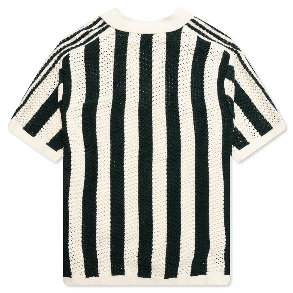 Adidas Originals x CLOT Knit Polo by Edison Chen - Green Night/Cream White