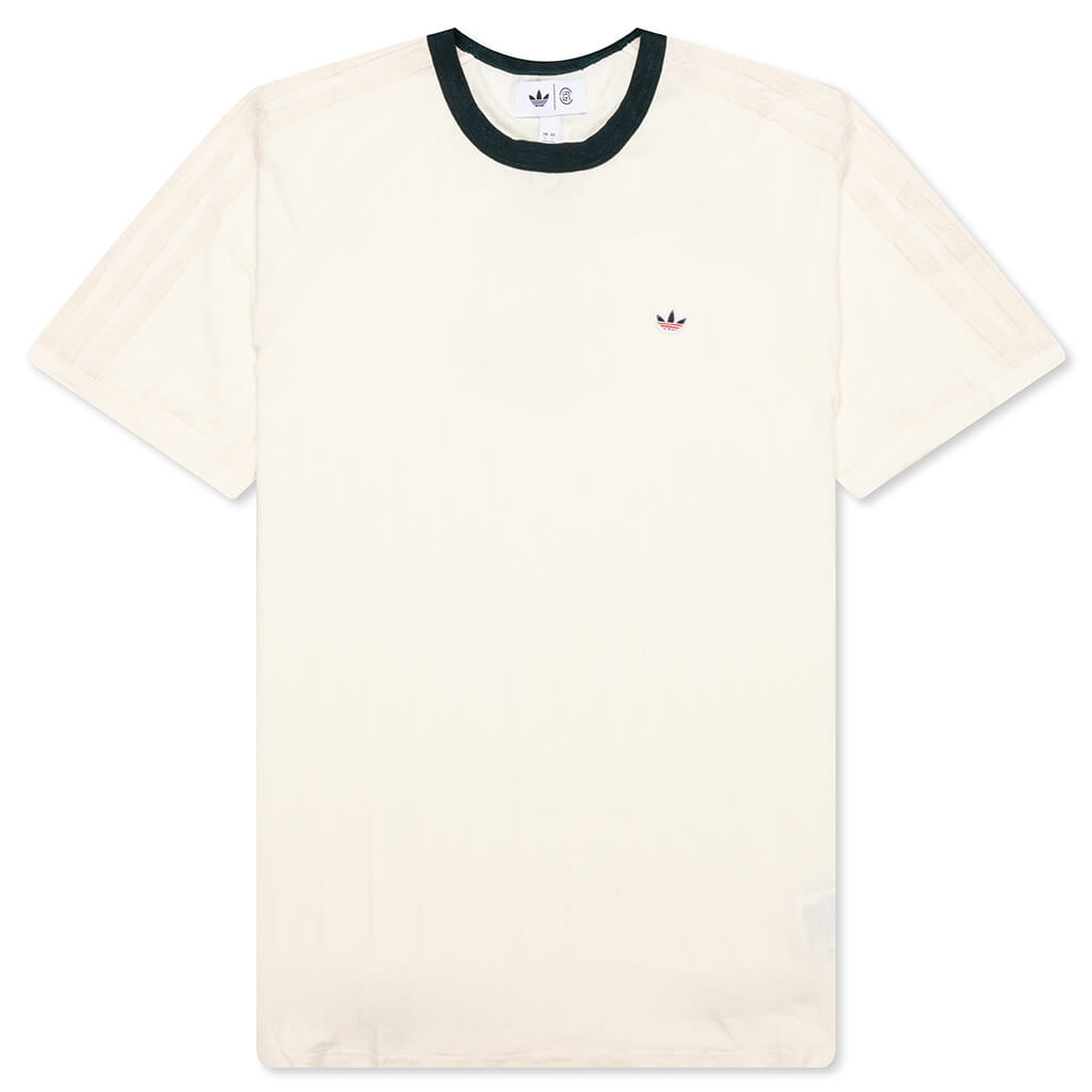 Adidas Originals x CLOT Rib Tee by Edison Chen - Cream White/Green Night