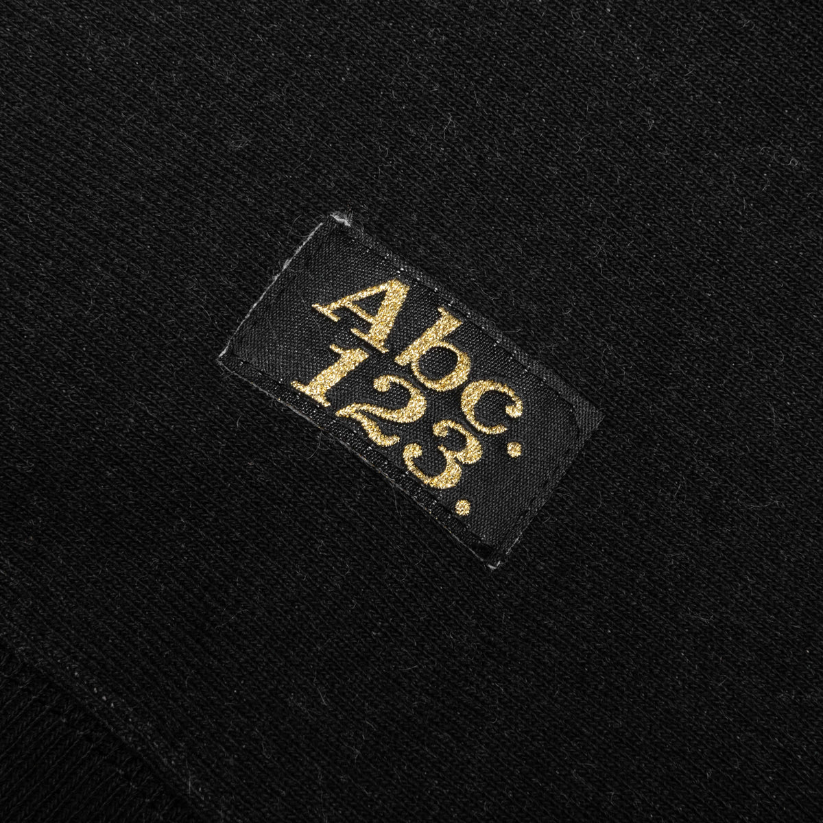 Fleece Crewneck with Waffle - Anthracite Black