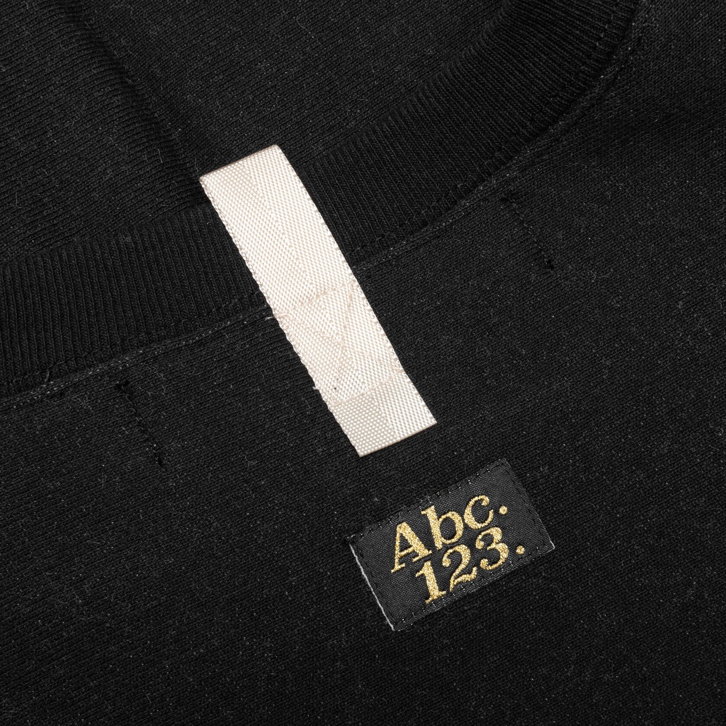 Fleece Crewneck with Waffle - Anthracite Black