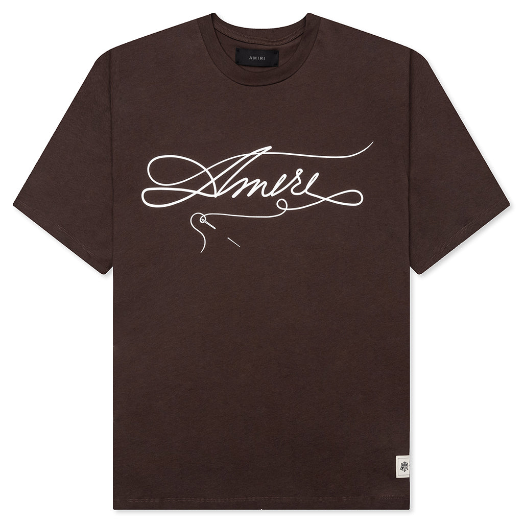 Amiri Stitch Tee - Shaved Chocolate