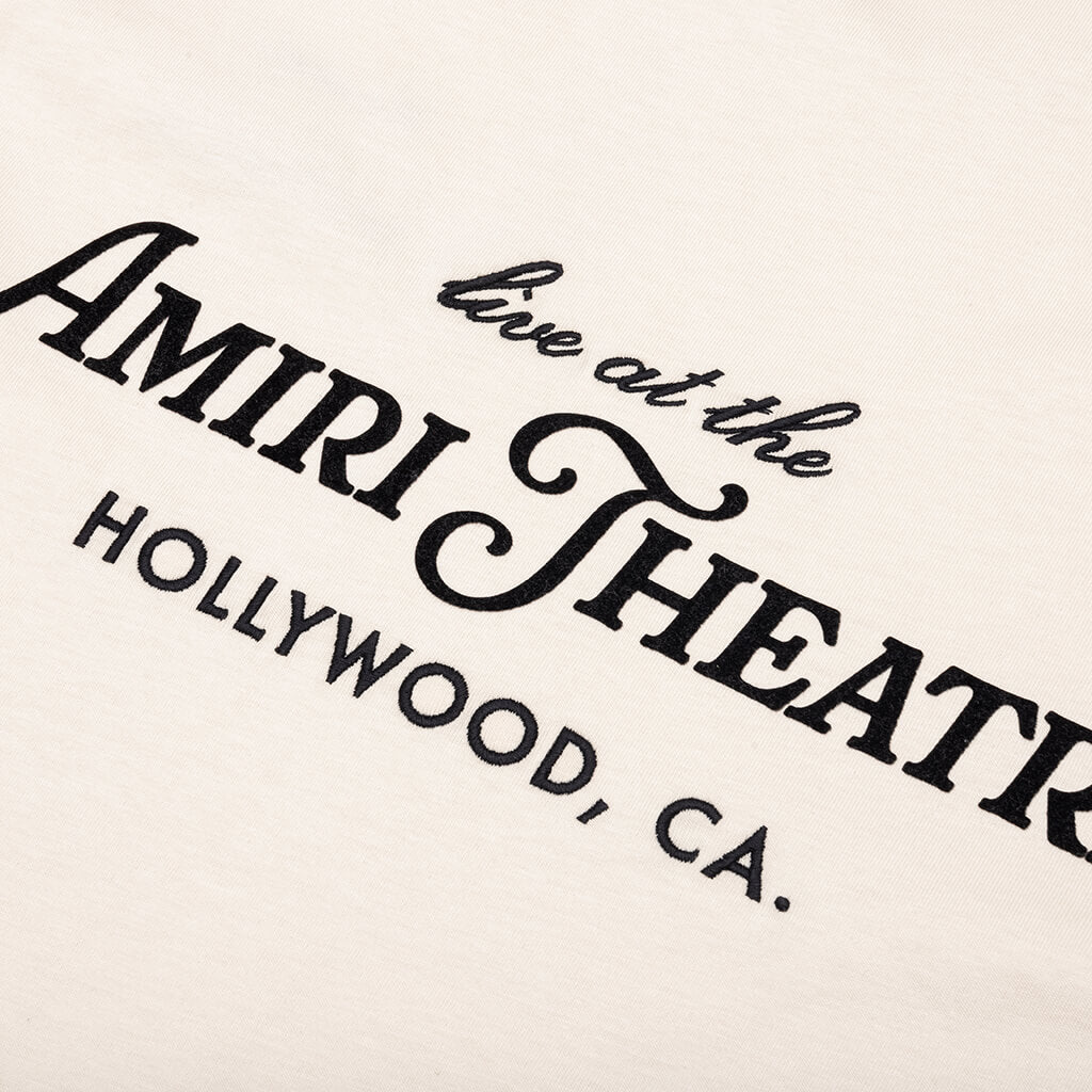 Amiri Theatre Flocked Tee - Alabaster