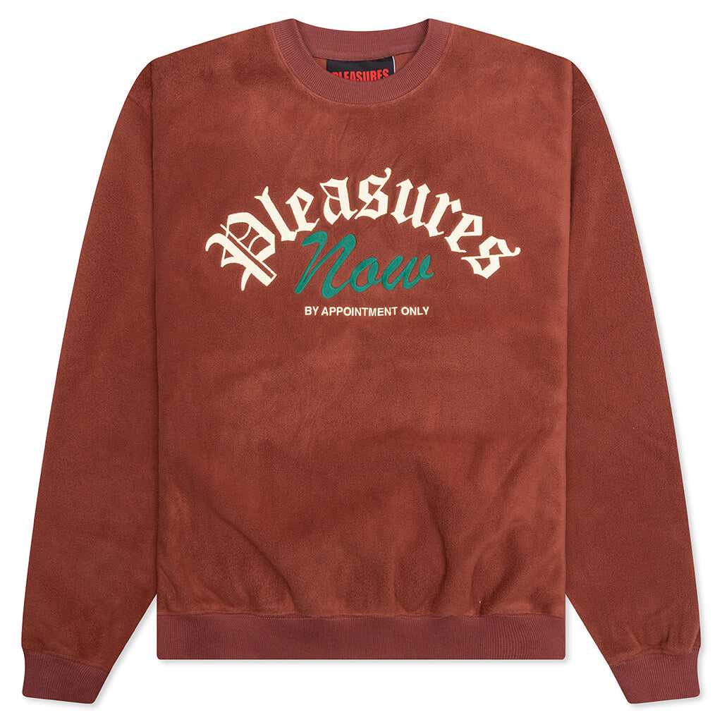 Appointment Fleece Crewneck - Brown