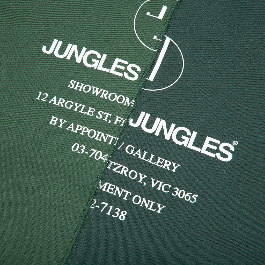 Appointment Only Zip Up Split Hoodie - Green