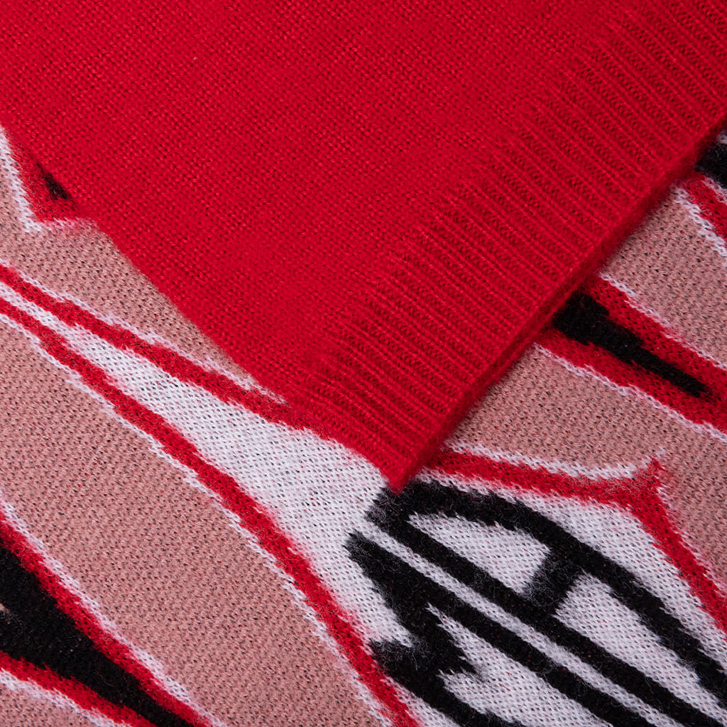 Argyle Jacquard S/S Polo - Red