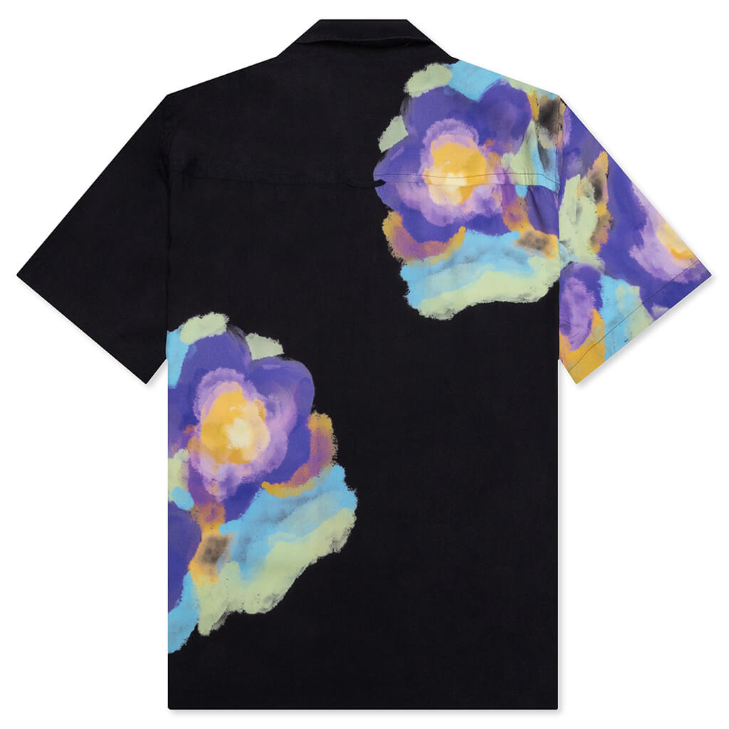 Awake Bouquet Camp Shirt - Black Floral