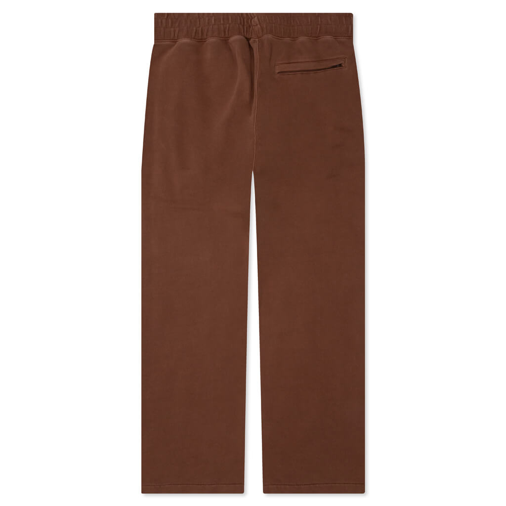 Embroidered Logo Open End Sweat Pant - Mauve