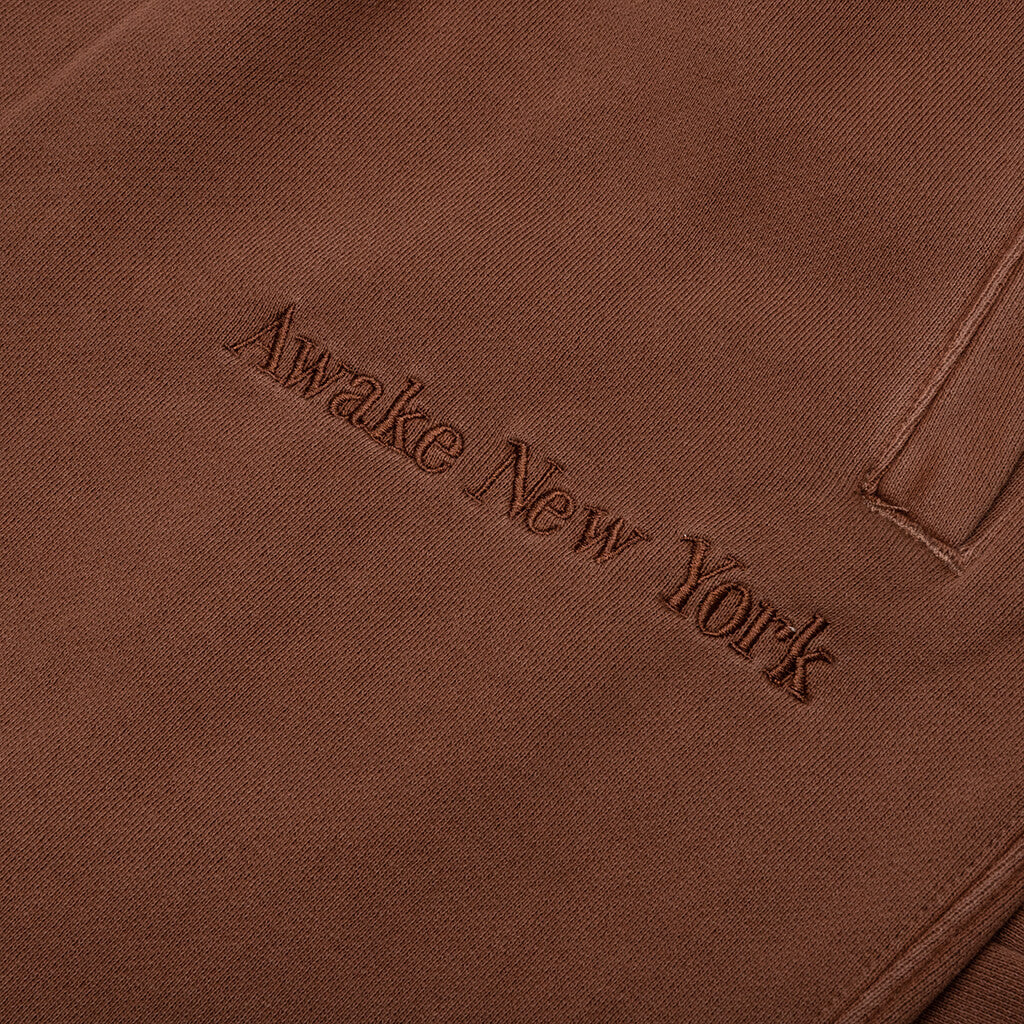 Embroidered Logo Open End Sweat Pant - Mauve