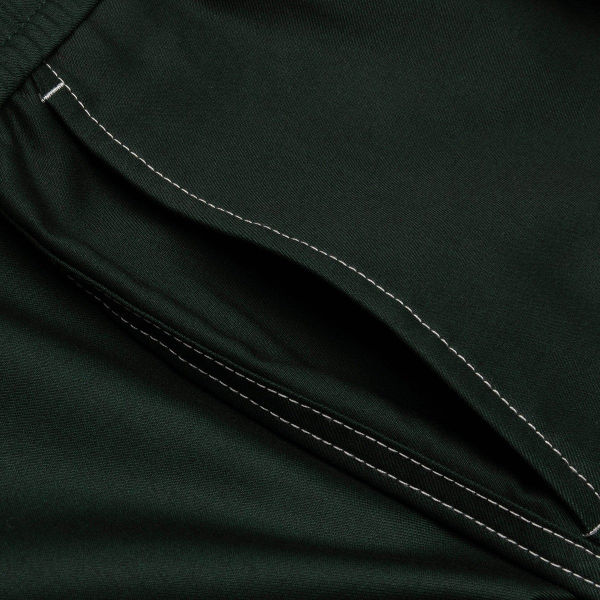 Lightweight Wool Elasticated Woven Pant - Forest Green