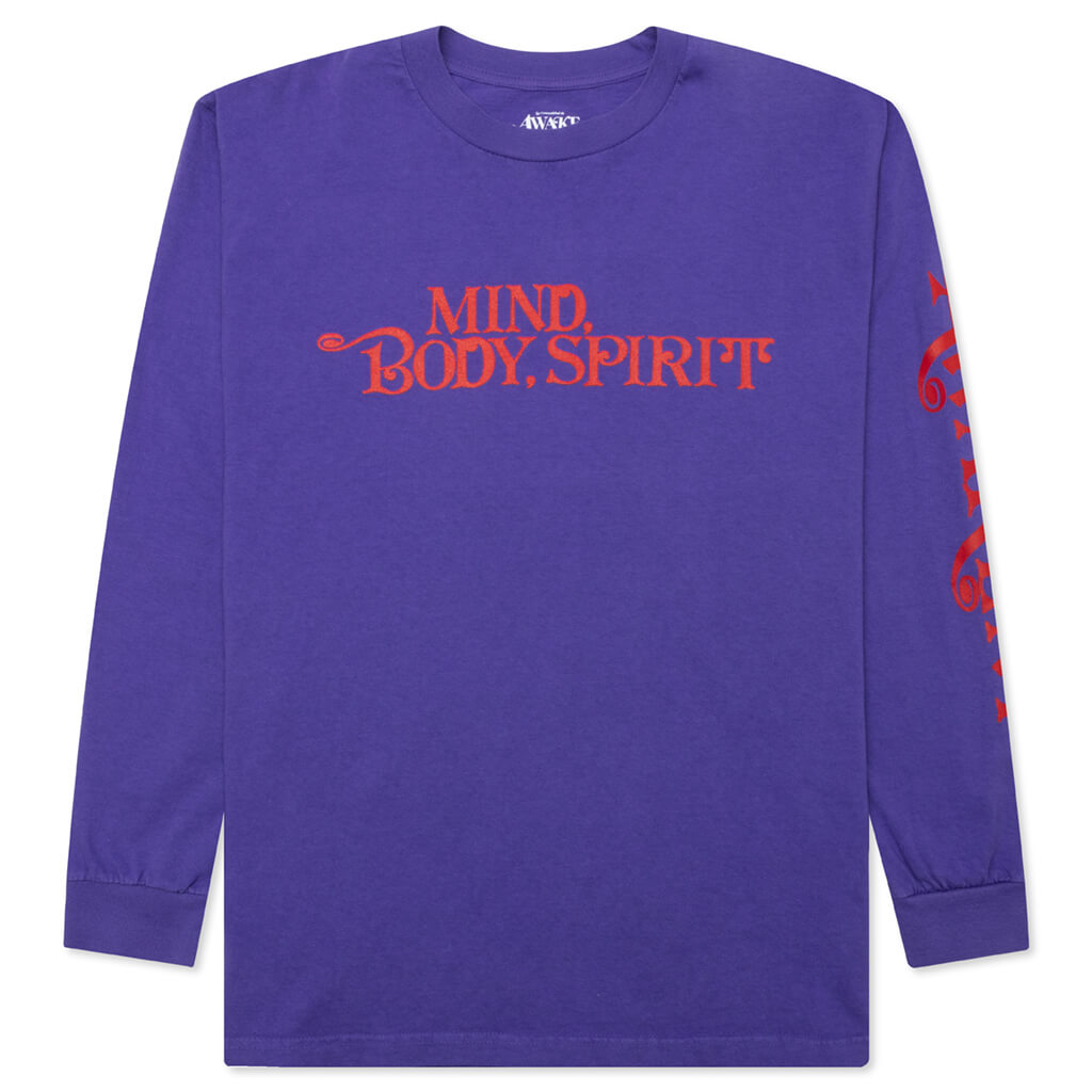 Mind Body Printed L/S Tee - Purple