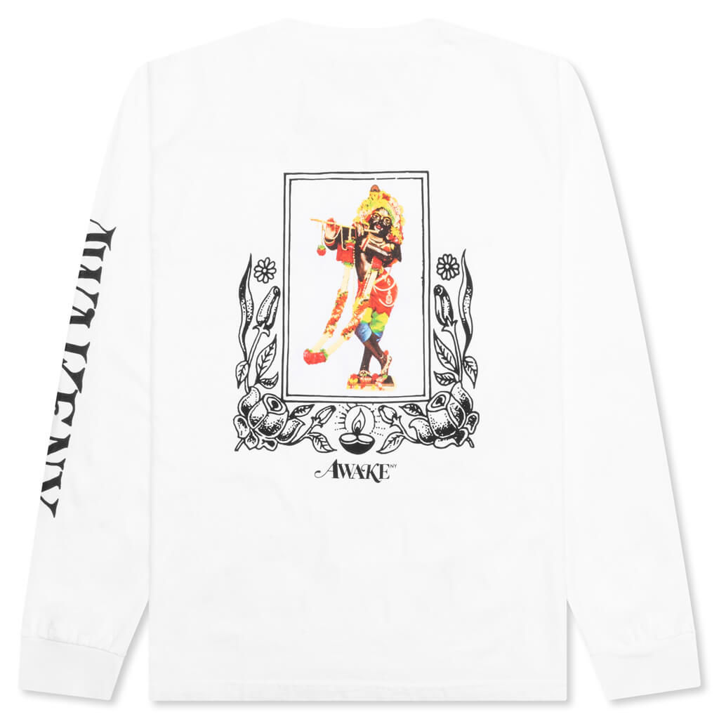 Mind Body Printed L/S Tee - White