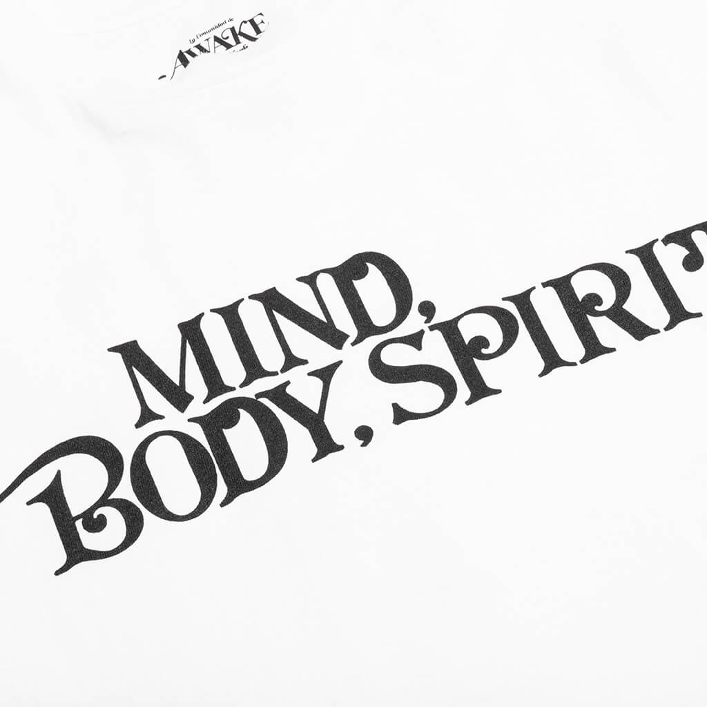 Mind Body Printed L/S Tee - White