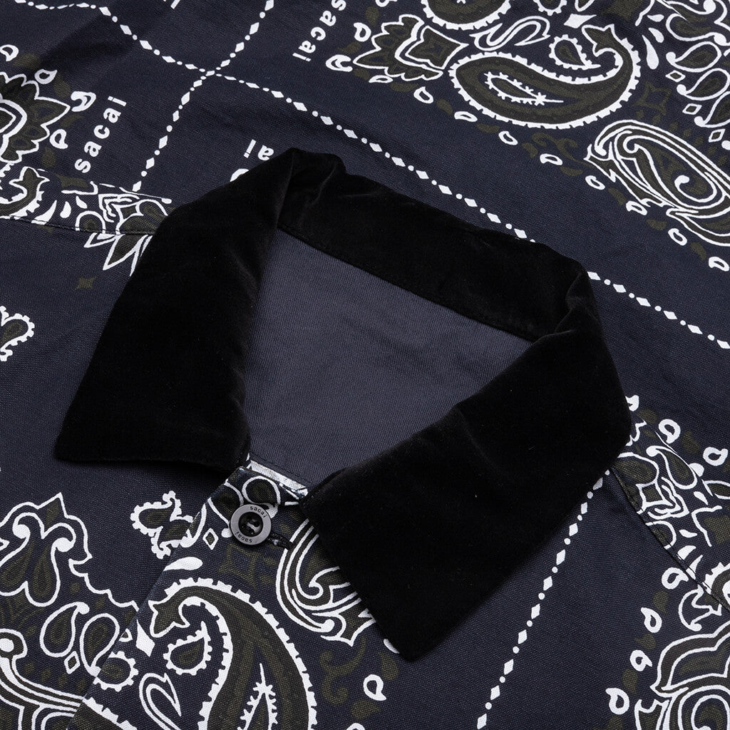 Bandana Print Shirt - Navy