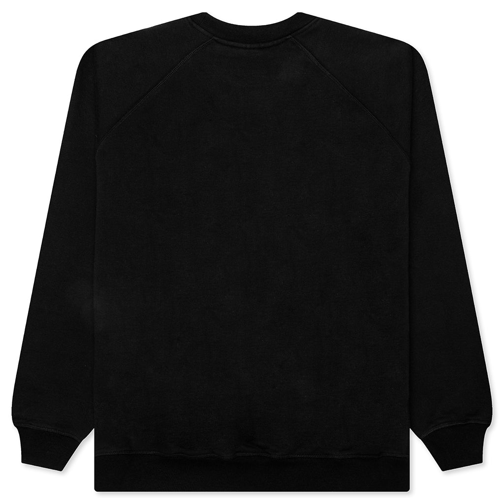 Blob Logo Crew Neck Sweatshirt - Washed Black