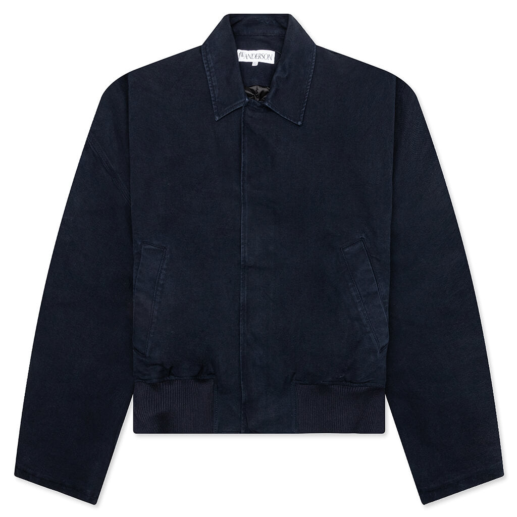 Cotton Canvas Blouson - Navy
