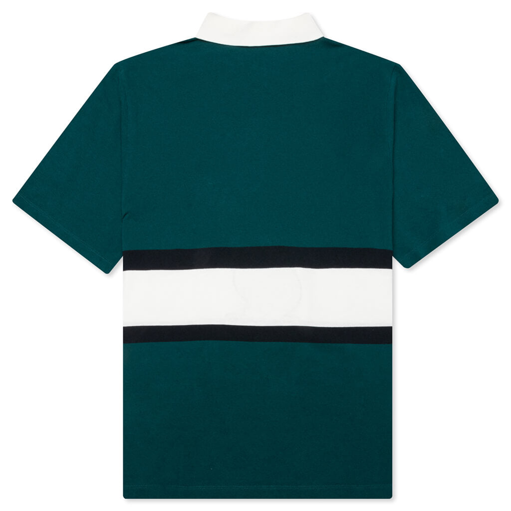 Winged Logo Polo Shirt - Teal/Off White