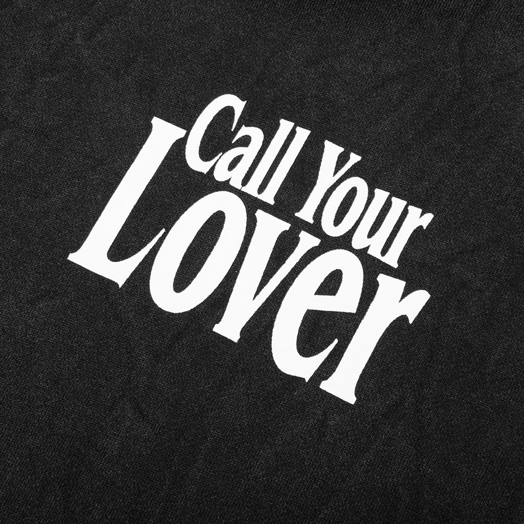 Call My Lover Hoodie - Washed Black