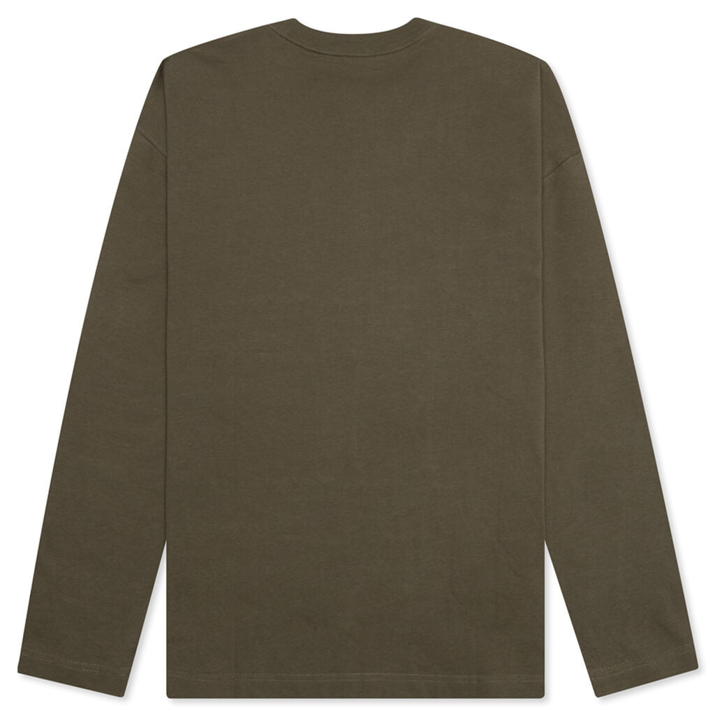 Link Script L/S T-Shirt - Nettle/White