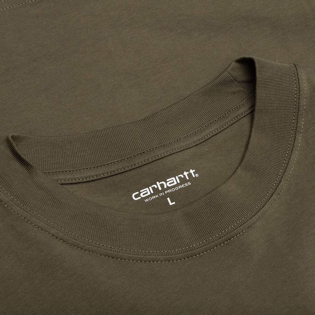 Link Script L/S T-Shirt - Nettle/White