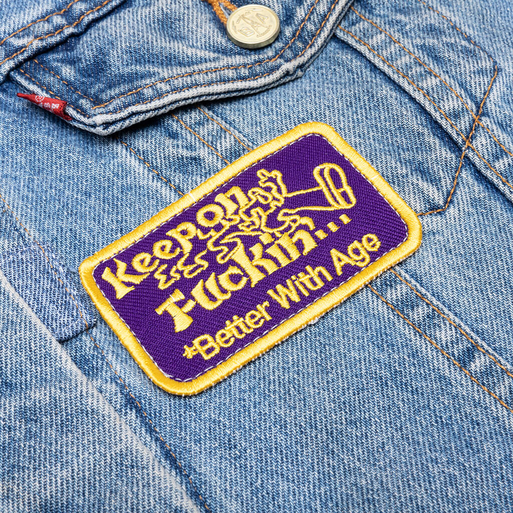 Charlatan Reversible Denim/Baseball Jacket - Indigo