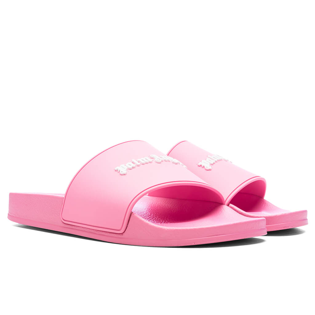 Classic Logo Pool Slider - Fuchsia Fluorescent