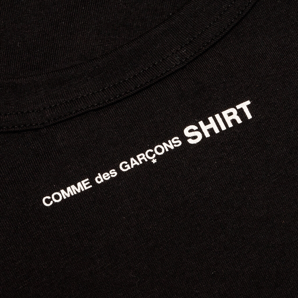 Comme Des Garcons SHIRT Small Back Logo L/S Tee - Black