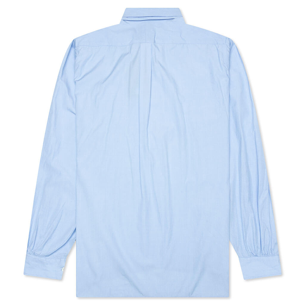 Double Regular Collar Shirt - Sax Blue