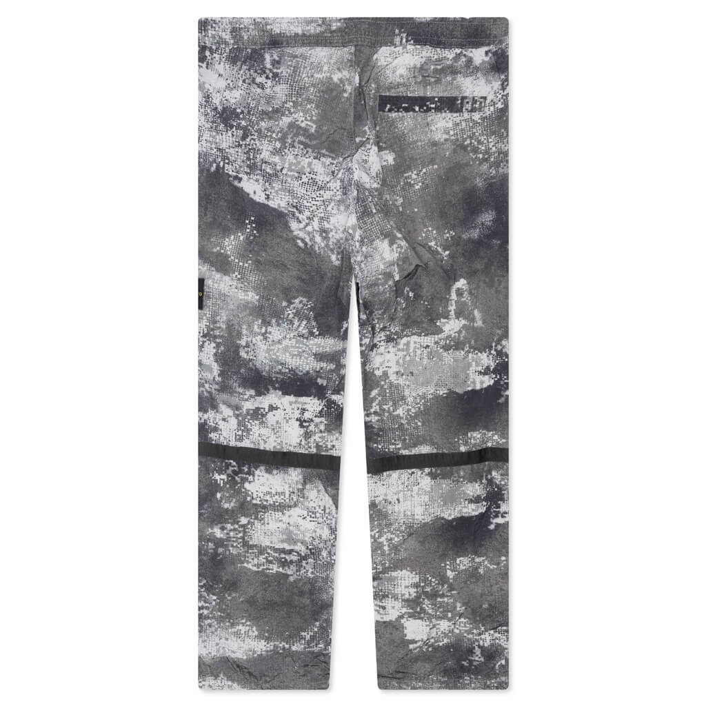 Dissolving Grid Camo Loose Fit Pants - Grey