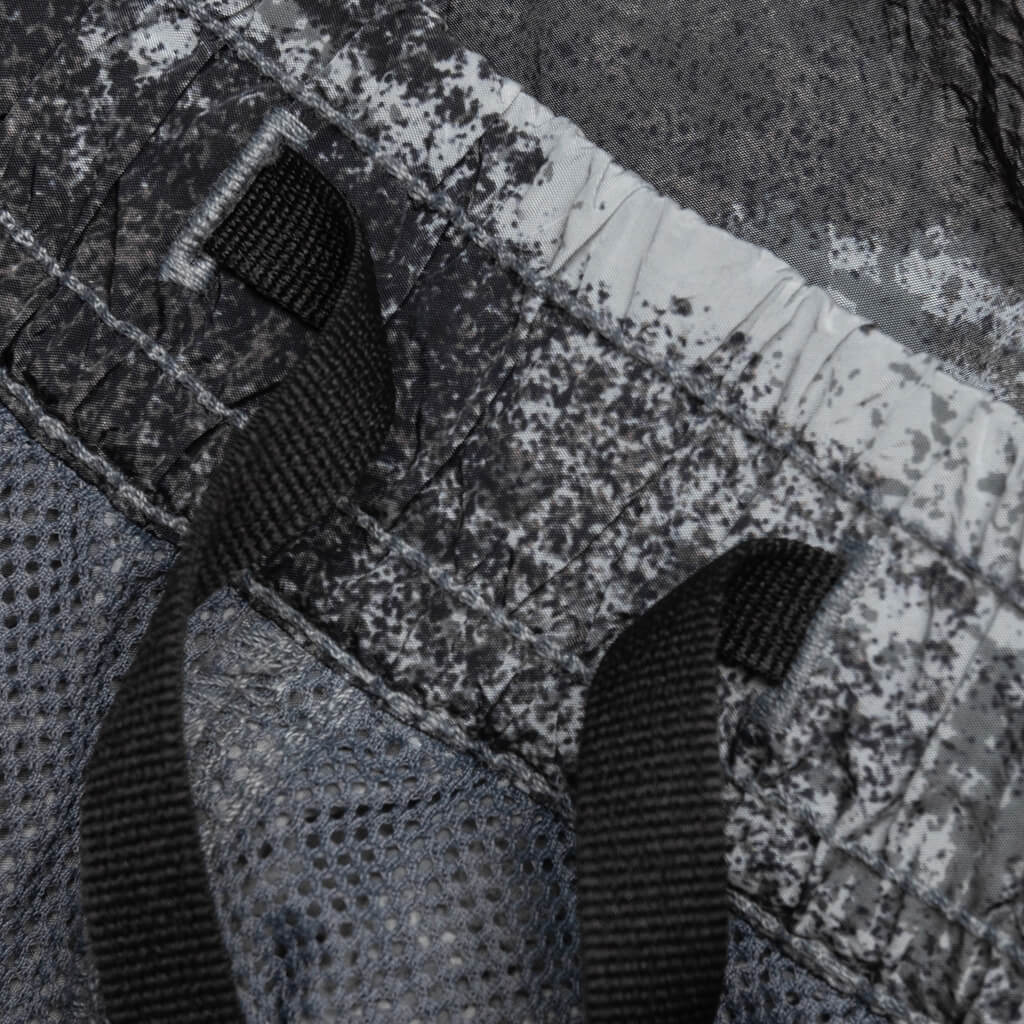 Dissolving Grid Camo Loose Fit Pants - Grey