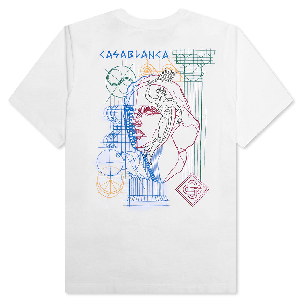 Drawing Lab Screen Printed T-Shirt - White