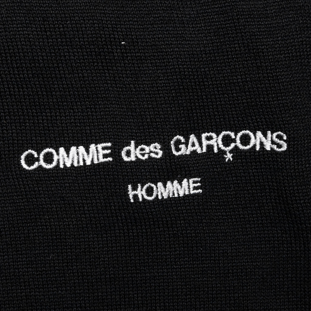Drawstring Knit Sweatshirt - Black