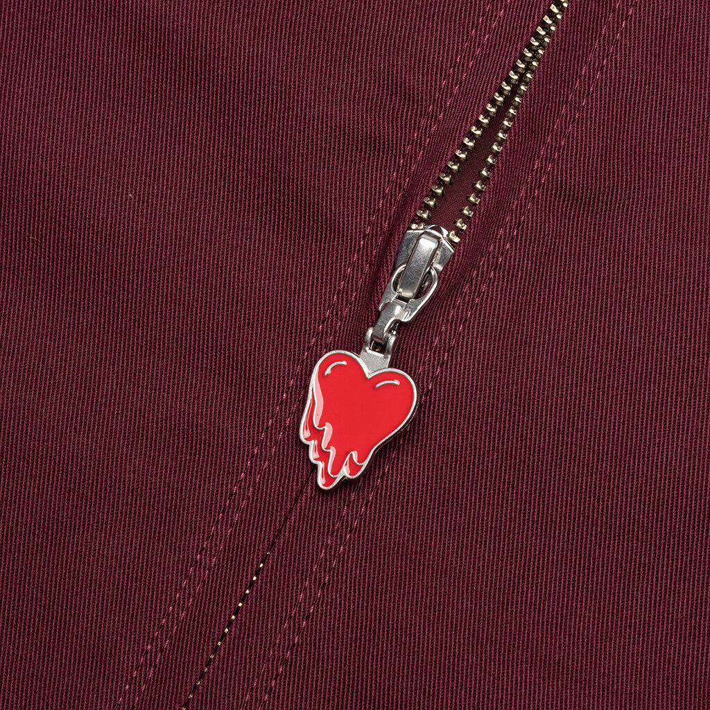 Hopeless Romantic Work Jacket - Burgundy