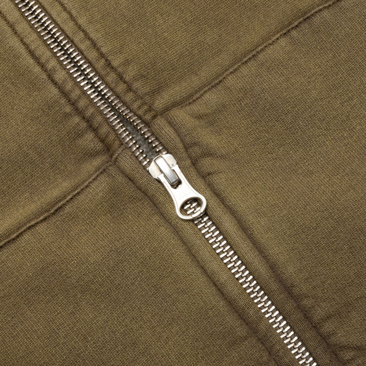 Faded Graphic Zip Hoodie - Olive
