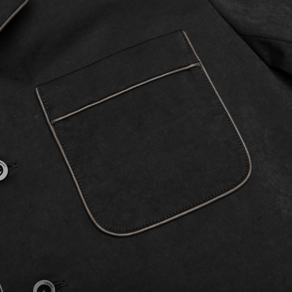Faux Suede Jacket - Black