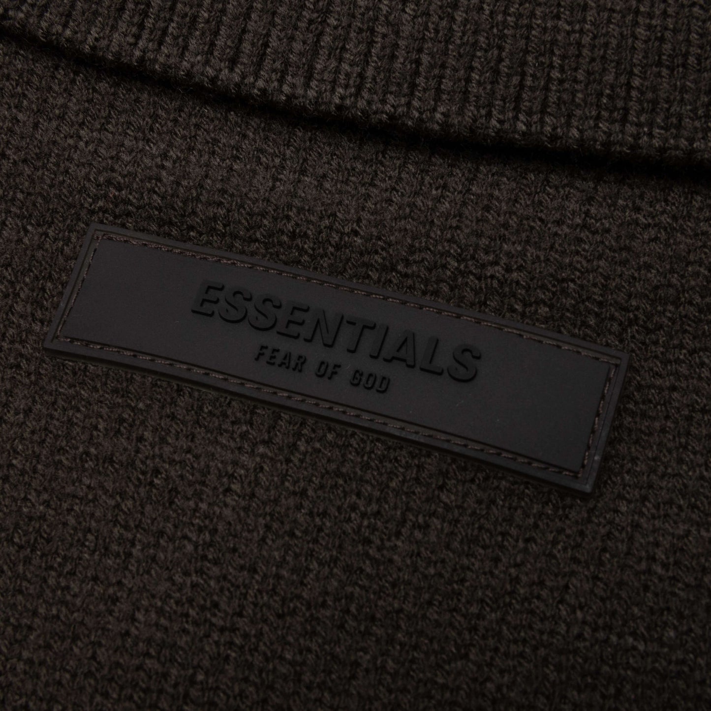 Knit L/S Polo - Off Black