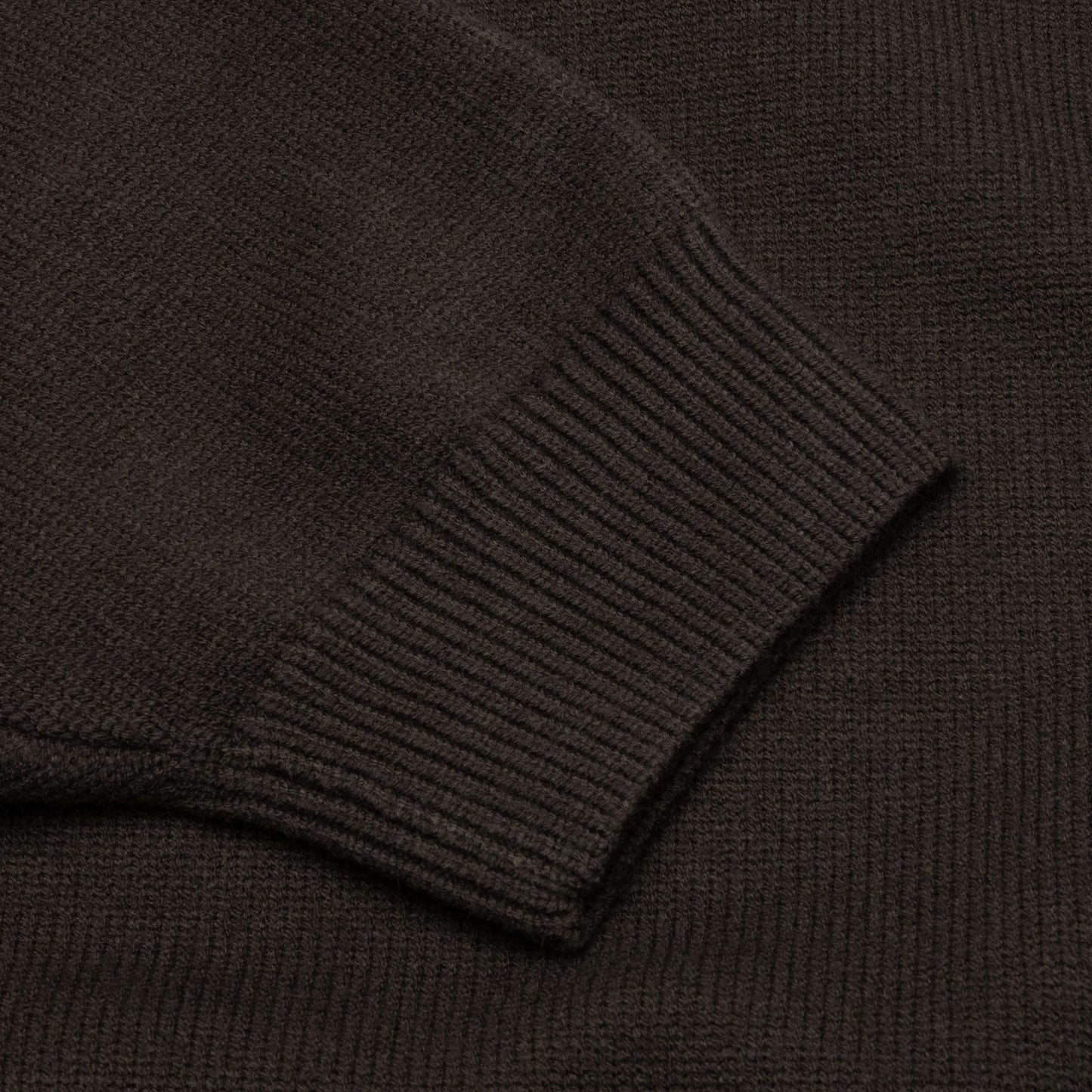 Knit L/S Polo - Off Black