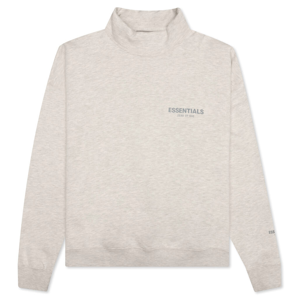 Essentials Pullover Mockneck - Light Heather Oatmeal