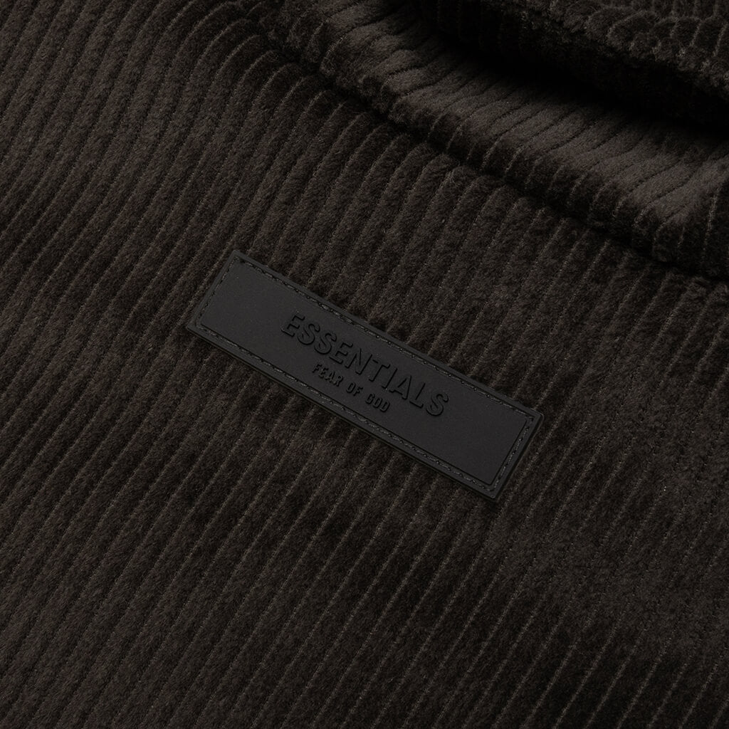 Corduroy Shirt Jacket - Off Black