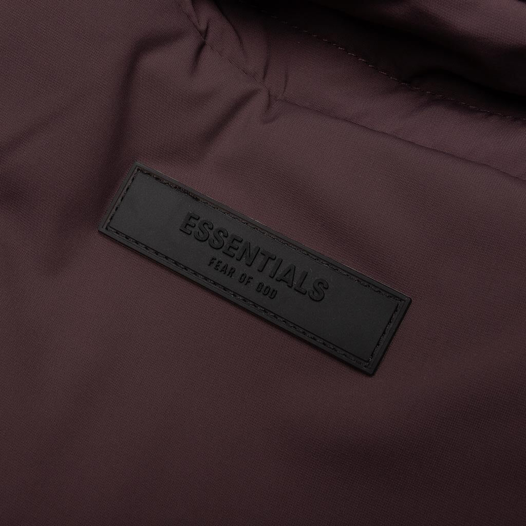 Nylon Filled Shirt Jacket - Plum