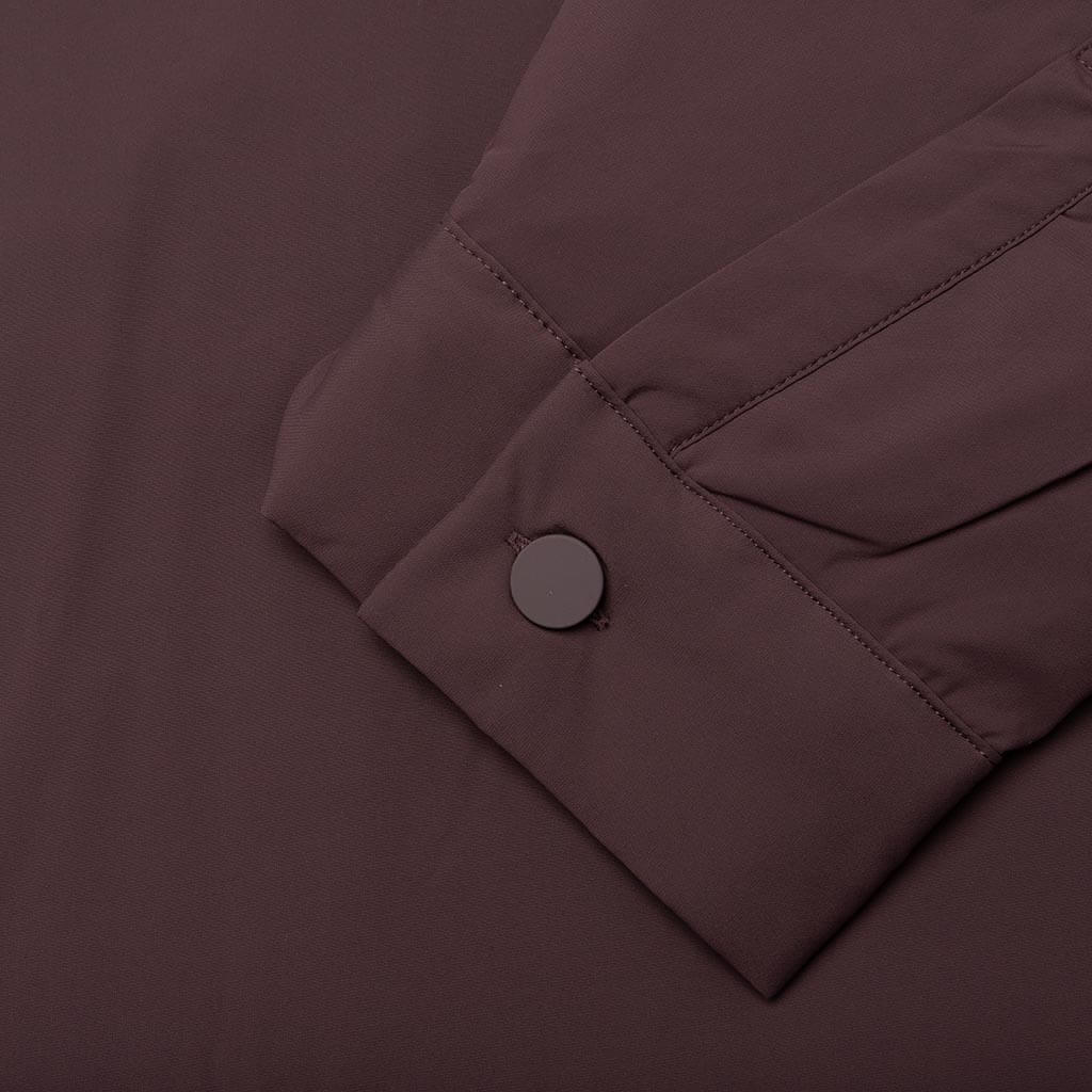 Nylon Filled Shirt Jacket - Plum