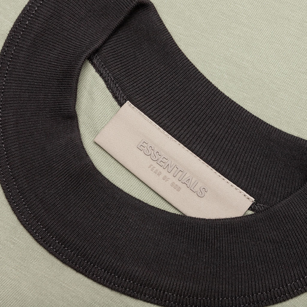 Essentials Kid's Ringer Tee - Seafoam