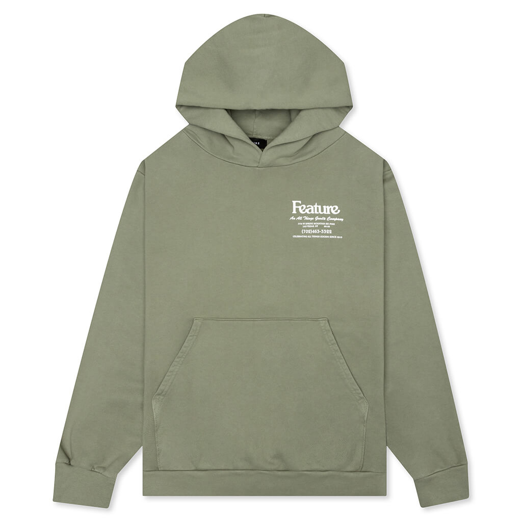 Jade Shop Hoodie - Oil Green
