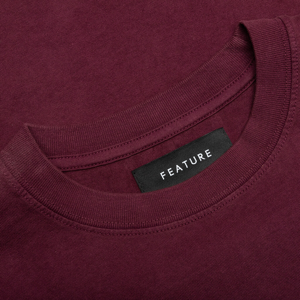 Wynn Logo Lock Up Tee - Oxblood Red