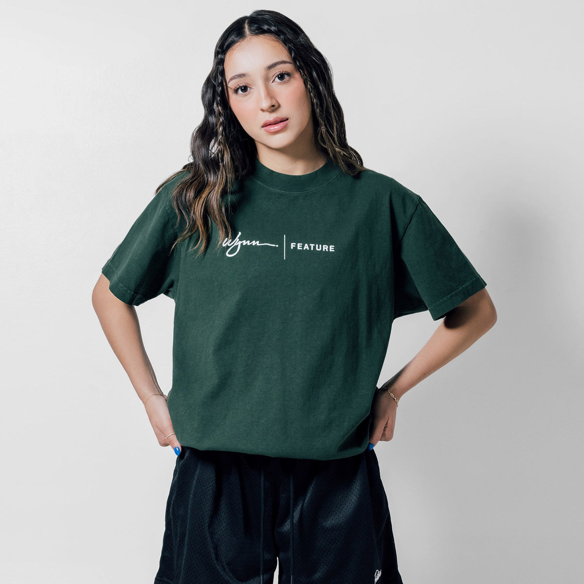 Feature x Wynn Logo Lock Up Tee - White