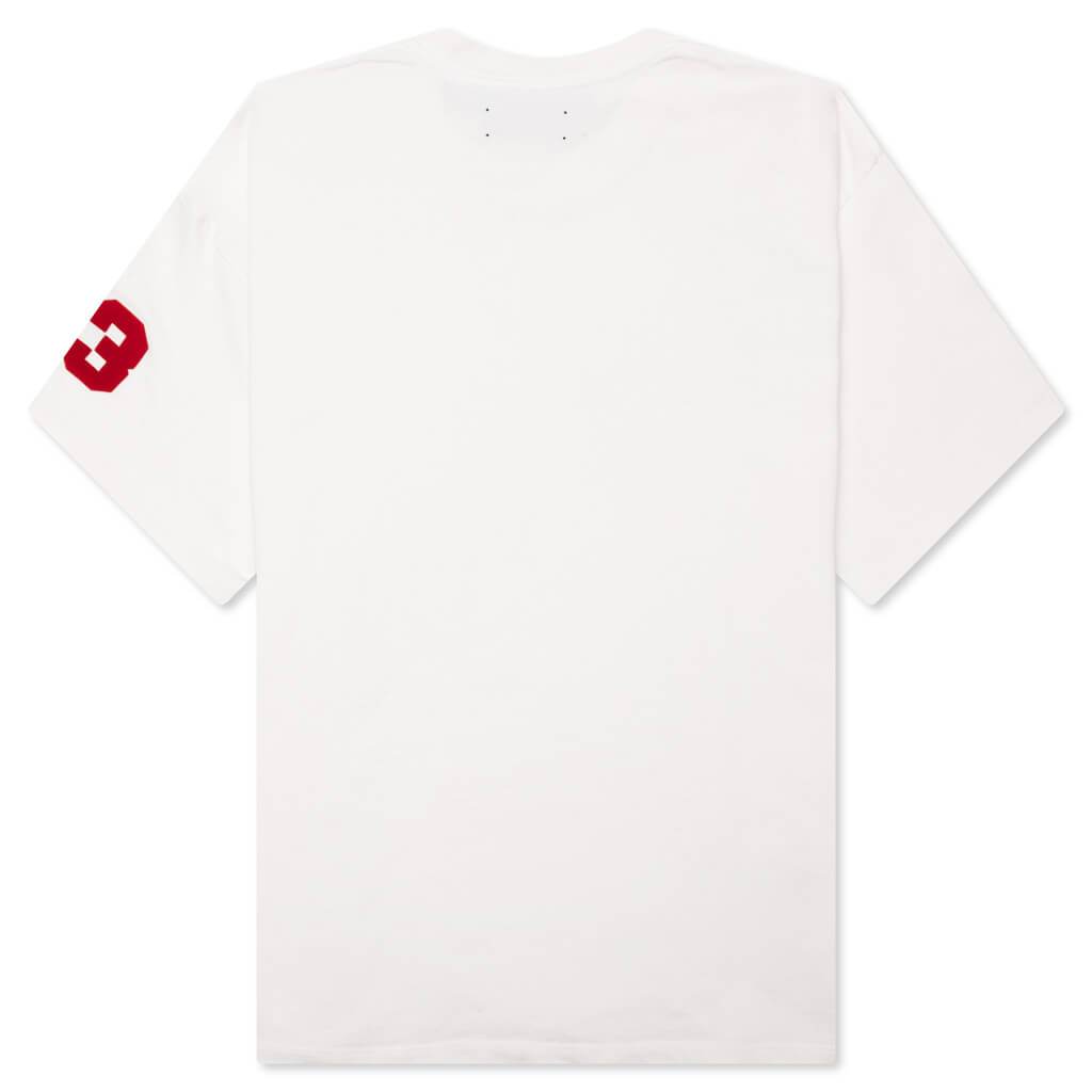 Flocked Hockey Skater Tee - Vanilla Ice