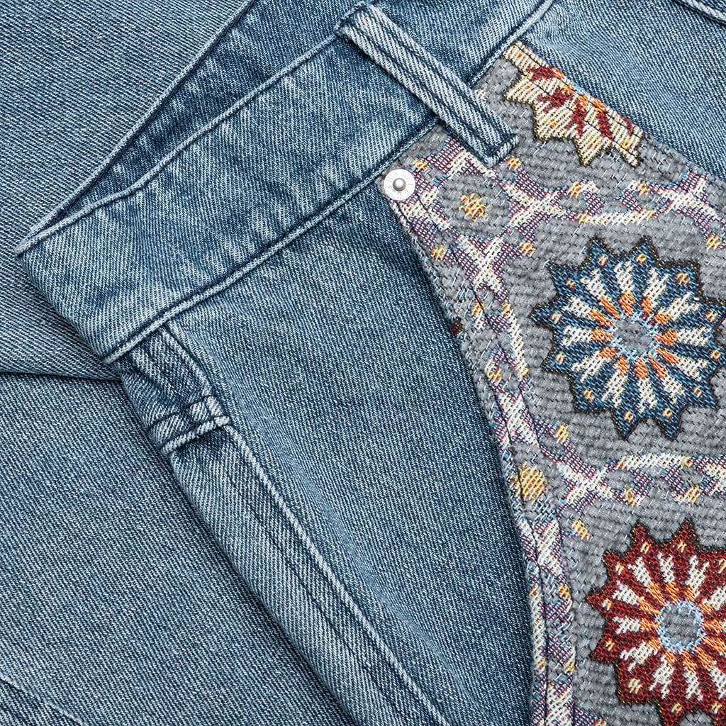 Floral Ultra Double Knee - Indigo