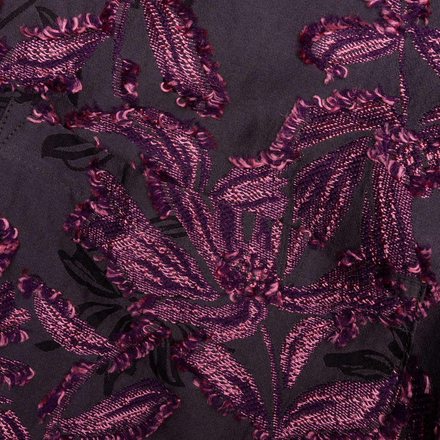 Flower Cut Cabana Shirt - Charcoal