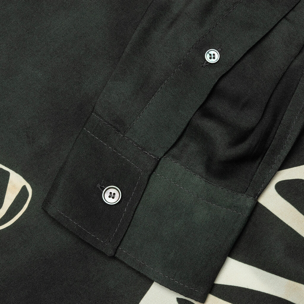 Floragatan Button Up Shirt - Black/White