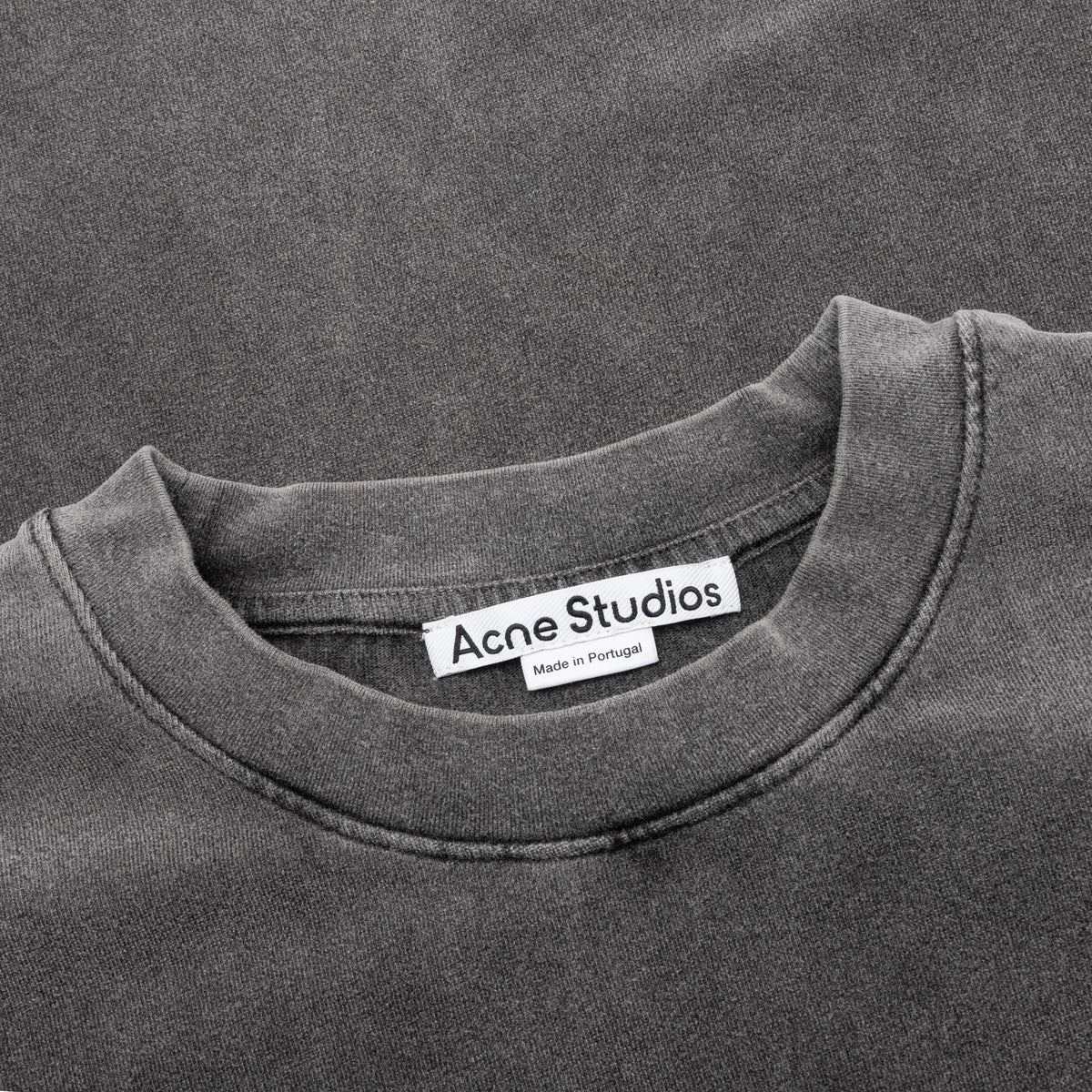 Garment Dyed Crew Neck T-Shirt Fn-Ux-Tshi000018 - Faded Black